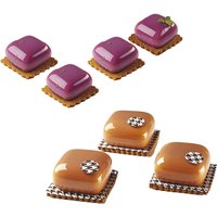 Quadratische Form Stein Design Seife Form Silikon Kuchen Formen Dessert Gelee Form Küche Liefert Pudding Mousse Backen Werkzeuge