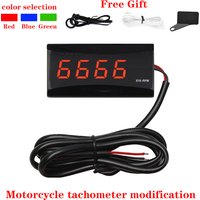 Universal Motorcycles Tachometer Mini LCD Digital Display Engine Tach Meter Motorcycle Tachometer Modification