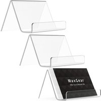 1Pc Transparent Acrylic Desktop Business Card Holder Table Desk Shelf Box Storage Display Stand Restaurant Office Supplies