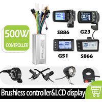 36V 48V 500W Electric Bicycle Brushless Controller 25A with LCD Display Ebike Scooter E-bike Accessories Parts 124DX GZ3 S866 G5