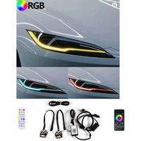 Angel Eyes for Tesla Model 3 Highland 2024 2025 DRL RGB Multicolor LED Daytime Running Lights RGB RGBW Lighting Car Accessories