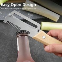 Kitchen Peeler Stainless Steel Vegetable Peeler Wooden Handle For Peeling And Slicing Fruits And Vegetables Kitchen Tool