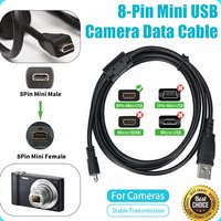 【Fast Delivery】1.5M USB to 8 Pin Mini USB Camera Data Cable Charger Connector for SONY Nikon Camera