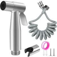 Handheld Bidet Sprayer with Bracket Holder 59in ABS Flexible Telescopic Shower Hose for Water Plumbing Toilet Bidet Sprayer Gun