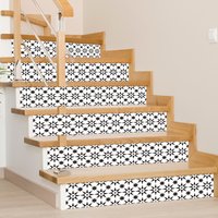 Mosaic Pattern Stair Riser Decals 100x18cm Self Adhesive Vinyl Stickers for Staircase Floor Kitchen Wall Tile Home Decoration
