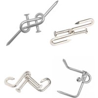 Classic Nail Metal Brain Teasers Puzzle Educational Logic Magic Wire Puzzles Game