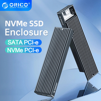 ORICO M.2 SSD Case NVME Enclosure, M2 SATA NGFF USB Case, Gen2 10Gbps PCIe SSD Case, 5Gbps NGFF SATA SSD Box for NVME SATA PCIE