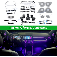 64 Colors Vents LED Ambient Light For Mercedes Benz W177 W247 W118 A/B/CLA/GLA/GLB C-Class 4D Speaker Luminous Cover Plate Lamp