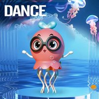 Best Selling Electric Quirky Dancing Bow Tie Shaped Jellyfish Automatic Sensing Obstacle Avoidance Light Up Toy Birthday Gift