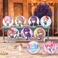 Game Doki Doki Literature Club 58mm Figure Icon Badge Handmade Tinplate Brooch for Backpack Clothes Chest Ornament Gifts