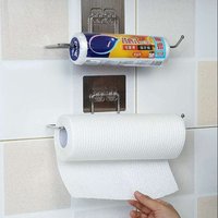 Stainless Steel Kitchen Toilet Paper Rack, Paper Towel Rack, Bathroom Toilet Paper Rack Storage Hook Bathroom Organizer