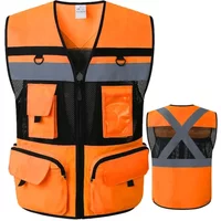 Custom Logo High Visibility Vest Safety Vest Personalized Night Cycling Work Clothes For Construction Workers