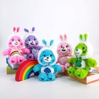 Care Bears Cute Rabbit-Ear Plush Doll Pendant Cartoon Suction Cup Ornament Perfect Birthday Gift Home Decor Bag Accessory