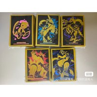 64PCS Genuine Pokemon Card Sleeves Mew Zacian Urshifu Calyrex Pikachu Figure PTCG Trading Cards Protective Case