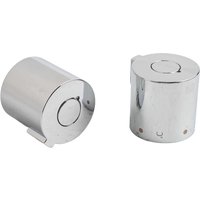 Chrome Finished Shower Handle Knob Compatible with Thermostatic Bath Mixer Valves and White Temperature Indication System