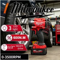 FIW212 FUEL M18 Milwaukee All Purpose Brushless Impact Wrench Workshop Tool With Lithium Battery Pack And Original Quick Charger