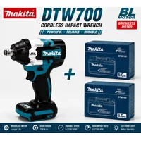 DTW700 Elektrischer Schlagschrauber für Makita 18V Akku, bürstenloser, kabelloser Schlagschrauber, hohe Drehmomentleistung, robustes Elektrowerkzeug für Autoreparaturen, Reifenwechsel, Werkzeuge für