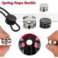 6-Pack Spring Rope Buckle Easy Install Metal No-Tie Shoelace Locks Zinc Alloy Buckle For Athletic Casual Shoes Pants & Coats DIY