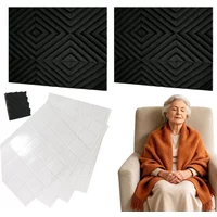 18Pcs 30×30cm Diamond Groove Acoustic Foam Panels, High Density Sound Absorbing Noise Reduction Sponge, Decorative Soundproof Wall Panels Suitable for Recording Studio, KTV and Home Theater