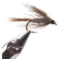 6pcs #12 Hare's Dubbing March Brown Soft Hackle Wet Fly Mayfly Nymphs Emergers Fly Fishing Flies Trout Bass Fishing Lure Baits