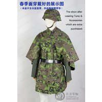 Reproduction Cosplay German M31 Oak-Leaf Camouflage Quarter Shelter Poncho Zeltbahn Camouflage Specialized Clothing Nordland