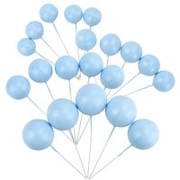 New Plastic Ball Cake Topper Pink Blue Yellow White Ball Ball Plug-In Reusable Cake Decorating Supplies Event & Party