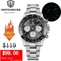 Watchdives WD16500 V2 Uhr VK63 Quarzwerk Chronographenuhr Saphir-Keramik-Lünette Leuchtende 100 m wasserdichte Uhren