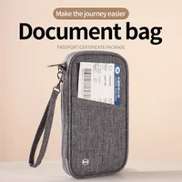 RFID Blocking Passport Holder, Family Travel Document Organizer with Card Slots, Secure Storage Bag for Travel & Outdoor Use