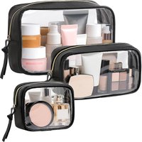 PVC Clear Makeup Case Toiletry Bag Multipurpose Travel Kit Portable Large Capacity Dust Proof Organizer Transparent Storage Bag