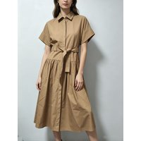 Fenggejiwo women's dress with pleated hem and casual long skirt