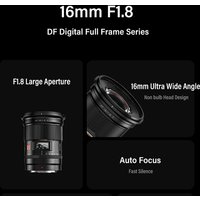 Viltrox 16mm F1.8 28mm F1.8 Cameras Lens Full Frame Auto Focus Lens For Nikon Z Sony E L Mount Camera Lens