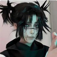 Anime Jujutsu Kaisen Choso Cosplay Synthetic Hair 14-Inch Double Ponytail High Braids Halloween Daily Party Wig