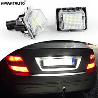 LED Number License Plate Lights White For Benz W204 2D/4D/5D W216 W218 W212 W221 W222 CLA W231 C117 W166 R172 Car Accessories