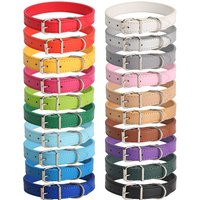 Leather Dog Cat Collar Soft Solid PU Collar For Small Medium Big Dogs Adjustable Puppy Neck Strap Colorful Cute Kitten Necklace