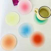 DIY LOGO Coasters Acryl material Wood Coaster Print Image for Cup Mug with Photo Picture Customized Table Pad Promotion Gifts