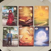 Thelema Lenormand Oracle Deck Double-embossed Cardstock 9*6cm 36 Esoteric Divination Cards for Daily Guidance