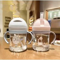 Baby Anti-choke Sippy Cup with Handle, Shatterproof Infant Water Bottle Portable Outdoor Learning Drinking Mug