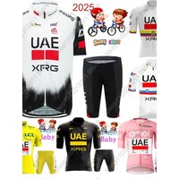 AliExpress Kids UAE 2025 France Tour Team Belgium Cycling Jersey Set Boys Girls Slovenia Cycling Clothing Children Bike Suit MTB Maillot
