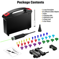 Laser-Kalibriergerät für Trockenfeuer: Vollkaliber, USB-wiederaufladbar, zentralachsenstabil, Adapter+Dorn mit Doppelkontakt, vorab kalibriert.