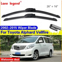 For Toyota Alphard Vellfire 10 20 2002-2015 AH10 AH20 Front Wiper Blades Windshield Windscreen Car Accessories 26"+16"