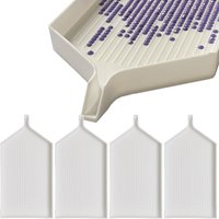 5Pcs Nail Art Rhinestones Container, Diamond Painting Dotting Pick Up Tray with Open Tips for Easy Application