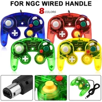 for GameCube NGC Retro Transparent Wired Gamepad Controller Classic Joystick Joypad Game Handle Accessories Dropshipping