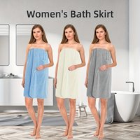 Soft Bath Skirt with Elastic Band Spa Bath Robe Secure, Absorbent Microfiber Wrap for Shower, Beach & Post-Workout | Solid Color