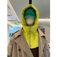 Autumn and winter designer cotton hooded fake collar fashionable simple comfortable warm windproof cold hat men and women
