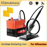 Nananuu Cordless Electric Soldering Iron Station Tool For Milwaukee 18V Battery Welding Machine Torch 60W PCB Repair Tool