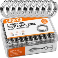 Heavy Duty Terminal Tackle Fishing Connection Ring Accessories Stainless Steel Fishing Split Rings Lure Connection Ring Set