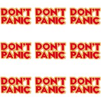 9pcs Funny Quote Brooches "Don't Panic" Enamel Pin Set Vintage Badges Lapel Pins for Backpack/Jacket Gift for Sci-Fi Fans