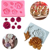 Petal Flowers Silicone Mold DIY Cake Baking Decoration Fudge Pudding Cake Chocolate Mold Flowers Jewelry Silicone Mold