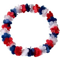 Red/white and Blue Hawaii Party Leis Flower Wreath Garland Hawaiian Necklace Torpil Hawai Floral Farmhouse Decor Hawaiian Fabric