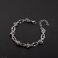 Titanium Steel Bracelet for Men Women Irregular Chain Link with Knot Detail Adjustable Extension Chain Trendy Daily Jewelry